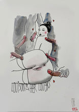 Load image into Gallery viewer, Hector Domiane &#39;Louison and her lovers&#39; - Watercolor Print
