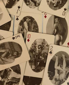 Vintage 1970's Male Nudes B&W Playing Cards