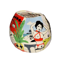 Load image into Gallery viewer, Katya Krasnova - Hand Built &amp; Painted Ceramic Vase
