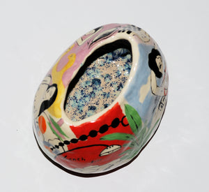 Katya Krasnova - Hand Built & Painted Ceramic Vase