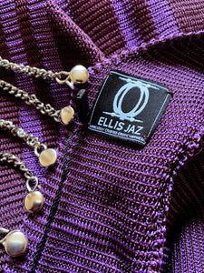Ellis Jaz ‘Maude’ - Purple Knit Dress