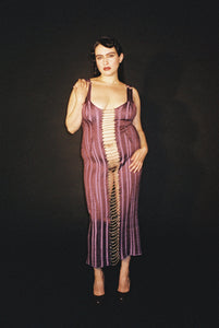 Ellis Jaz ‘Maude’ - Purple Knit Dress
