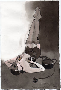 Jeanine Le Claire 'Marta And Venus Play' Original Illustration